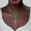 Bujukan Sterling Silver Pearl Paperclip Necklace