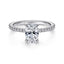 Oval Diamond Hidden Halo Engagement Ring