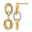 Two-Tone Oval Link Drop Earrings