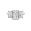 Ashoka Diamond Three Stone Engagement Ring