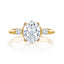 Oval Diamond Hidden Halo Engagement Ring
