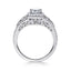 Emerald-cut Diamond Halo Engagement Ring