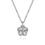 Bujukan Sterling Silver Diamond Flower Pendant