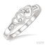Twin Heart Shape Diamond Fashion Ring