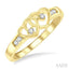 Twin Heart Shape Diamond Fashion Ring