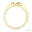 Twin Heart Shape Diamond Fashion Ring