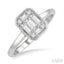 Emerald Shape Bezel Set Fusion Diamond Ring
