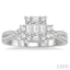 Emerald Shape Fusion Diamond Engagement Ring