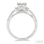 Emerald Shape Fusion Diamond Engagement Ring