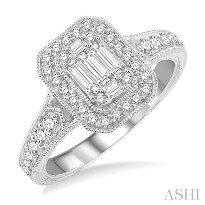 Halo Fusion Diamond Engagement Ring