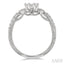 Emerald Shape Fusion Diamond Engagement Ring
