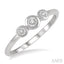 Stackable Round Shape Past Present & Future Diamond Promise Ring
