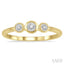 Stackable Round Shape Past Present & Future Diamond Promise Ring