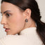 Bujukan Sterling Silver Black Spinel Huggie Hoop Earrings