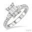 Emerald Shape Fusion Diamond Engagement Ring