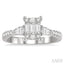 Emerald Shape Fusion Diamond Engagement Ring