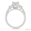 Emerald Shape Fusion Diamond Engagement Ring