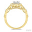 Emerald Shape Halo Fusion Diamond Engagement Ring