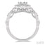 Emerald Shape Halo Fusion Diamond Engagement Ring
