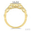 Emerald Shape Halo Fusion Diamond Engagement Ring