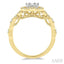 Emerald Shape Halo Fusion Diamond Engagement Ring