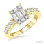 Emerald Shape Fusion Diamond Engagement Ring