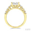 Emerald Shape Fusion Diamond Engagement Ring