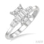Emerald Shape Fusion Diamond Engagement Ring