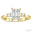 Emerald Shape Fusion Diamond Engagement Ring