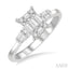 Emerald Shape Fusion Diamond Engagement Ring