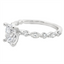 Oval Diamond Straight Band Engagement Ring