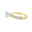 Round Diamond Straight Band Engagement Ring