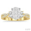 Oval Shape Lovebright Diamond Engagement Ring