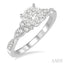 Round Shape Lovebright Diamond Engagement Ring