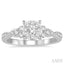 Round Shape Lovebright Diamond Engagement Ring