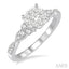 Round Shape Lovebright Diamond Engagement Ring