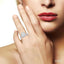 Emerald Shape Halo Lovebright Diamond Engagement Ring