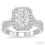 Emerald Shape Halo Lovebright Diamond Engagement Ring