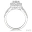 Emerald Shape Halo Lovebright Diamond Engagement Ring