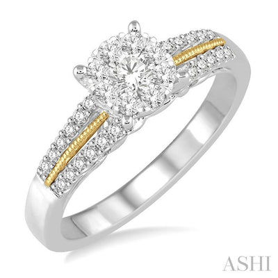 Round Shape Lovebright Diamond Engagement Ring