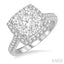 Cushion Shape Halo Lovebright Essential Diamond Engagement Ring