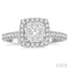 Cushion Shape Halo Lovebright Essential Diamond Engagement Ring