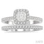 Cushion Shape Halo Lovebright Diamond Wedding Set