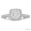 Cushion Shape Halo Lovebright Essential Diamond Engagement Ring