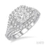 Cushion Shape Halo Lovebright Diamond Engagement Ring
