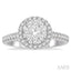 Round Shape Halo Lovebright Essential Diamond Engagement Ring