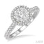 Round Shape Halo Lovebright Essential Diamond Engagement Ring