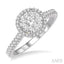 Round Shape Halo Lovebright Essential Diamond Engagement Ring