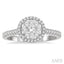 Round Shape Halo Lovebright Essential Diamond Engagement Ring