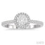 Round Shape Halo Lovebright Essential Diamond Engagement Ring